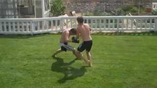 BACKYARD MMA FIGHT STRIKER vs GRAPPLER Justin vs Christian [upl. by Adley]