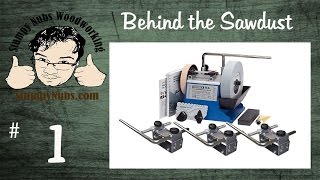 Behind the Sawdust 1 11715  Tormek T4 and Bench Grinder Tool Rest giveaway [upl. by Ettesil]