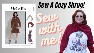 Sewing McCalls 8348 Cozy Shrug  aka Fleece Sleeves [upl. by Tichon]