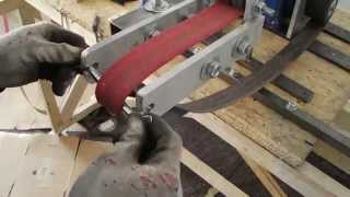 Homemade 2x72 vertical  Belt Grinder  Bandschleifer  Horizontalschleifer Eigenbau [upl. by Ellerehc]