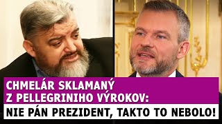 Eduard Chmelár SKLAMANÝ z výrokov Pellegriniho Tak TOTO teda nie [upl. by Ahtelat]