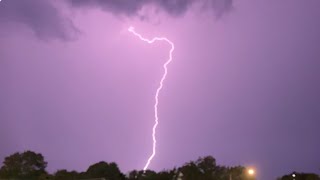 WKU Vs Toledo intense lightning storm 92124 WKU [upl. by Aihsetan]