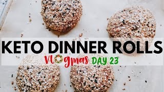 Low Carb Keto Paleo Bread Rolls 2 NET CARB  VLOGMAS DAY 23 [upl. by Borroff418]