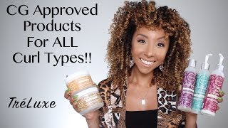 CG Approved Curly Hair Products For ALL Curl Types TreLuxe  BiancaReneeToday [upl. by Walworth]