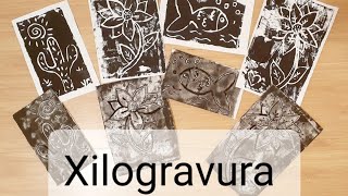 Xilogravura em isopor isogravura [upl. by Oakes81]