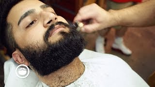 Square Beard Trim at the Barbershop [upl. by Dnomad]