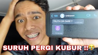 AKU MAIN TRUTH OR DARE DENGAN P0C0NG  DARE PERGI KUBUR MALAM [upl. by Nehgem]