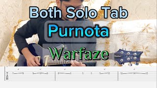 Purnota Both Solo Tab  Guitar Lesson  Warfaze [upl. by Enilrac]