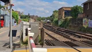 Mortlake level crossing london [upl. by Akcirederf]