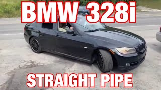 2009 BMW 328i EXHAUST w STRAIGHT PIPES [upl. by Adelice]