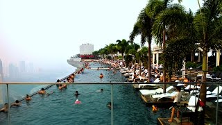 Marina Bay Sands SkyPark Infinity Pool Singapore [upl. by Lenahs]