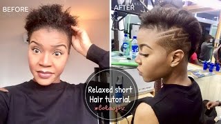 Relaxed short hair tutorial  How I style my hair [upl. by Ilyk]