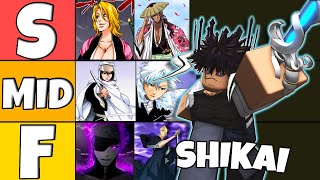 Best UNBIASED ShikaiBankai Tier List  Type Soul [upl. by Ilime]