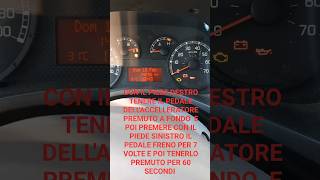 Spia service olio motore Fiat panda 2ª e 3ª serie  come resettare il service car autorepair [upl. by Gavriella]