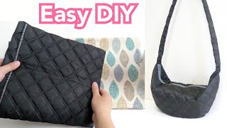 簡単！毎日持ちたいバッグの作り方【Easy DIY】 Quilted Cross Body Bag Tutorial [upl. by Nevada]