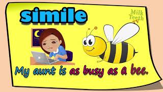 Simile in english grammar amp examples using AS and Like 40 Common Easy Simile explained with picture [upl. by Gabrielle207]