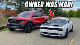 RAM TRX DESTROYS HELLCAT REDEYE [upl. by Parrnell291]