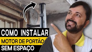 COMO INSTALAR MOTOR DE PORTÃO BASCULANTE SEM ESPAÇO [upl. by Eeldivad]