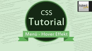 CSS Tutorial Menü mit HoverEffekt erstellen  deutsch [upl. by Atinob]