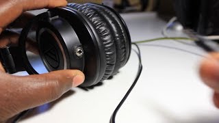 ATH M50 Removable cable mod tutorial [upl. by Greeley]