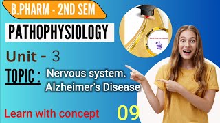 Pathophysiology Alzheimers disease Unit3 Sign amp Symptoms Pathophysiology of AD Bpharma [upl. by Otrebliw]