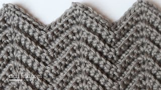 Textured Chevron Stitch  How to Crochet [upl. by Helbonnah]