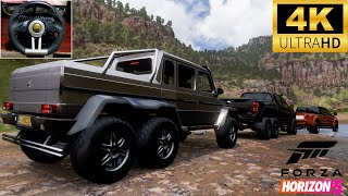 Ford Velociraptor Mercedes G63 AMG amp Ford Raptor OFFROAD Forza Horizon 5  Steering Wheel Gameplay [upl. by Renate]