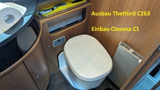 AusbauThetford C263 Kassettentoilette Clesana C1 Einbau [upl. by Lundt]