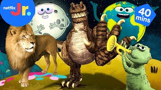 StoryBots Mega Mashup Animals Dinosaurs amp Space Songs for Kids 🌎 Netflix Jr [upl. by Attennyl]