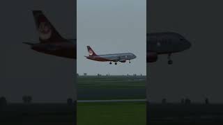 Flightgear Nostalgia ❤ flightgear airberlin airbus a320 landing rostock germany shorts [upl. by Eisor]