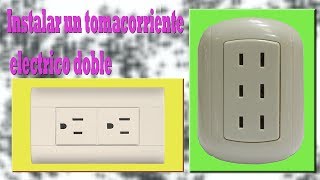 Instalar un tomacorriente eléctrico doble  Creativo latino [upl. by Rucker136]