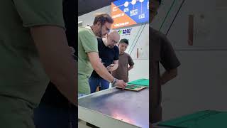 steel rule die cutting boards making machine ejection rubber cutting and installing automatically [upl. by Elysha]