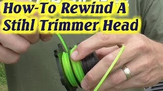 Stihl Trimmer HeadHow To Rewind A 2 String Head  252 [upl. by Asha]