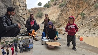 Nomadic life in Iran buying things for home in mountain caves [upl. by Rori]