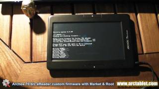 Archos 70b eReader custom firmware with Android Market and root [upl. by Noiraa]