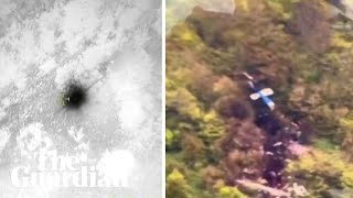 Footage shows aftermath of helicopter crash that killed Iranian president [upl. by Elstan]