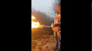 Blow Torch  Starter Fluid  5 ft Flame Thrower [upl. by Olfe677]