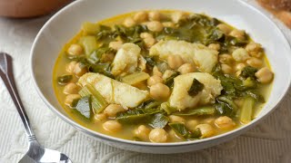 Potaje de garbanzos con acelgas y bacalao [upl. by Asiuqram]