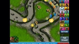 Bloons Tower Defense 4 HARD Track 8 NO MISS [upl. by Hcaz357]