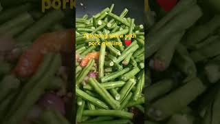 Adobong sitaw with pork giniling juvilynsjourneyadobongsitawporkginilingshortvideolongbeans [upl. by Grazia]