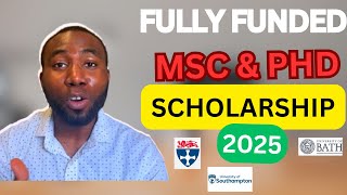 2025 FULL SCHOLARSHIP FOR MSc amp PhD  APPLY NOW [upl. by Freddi]