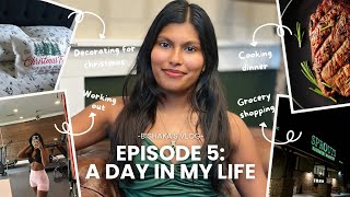 A Day In My Life  christmas decor gym cooking dinner grocery shopping amp more [upl. by Marlette121]