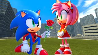 Funny Story  Poor SPIDERMAN SONIC Falls In Love With Rich AMY Sonic The Hedgehog 3 In Garys mod [upl. by Scopp61]