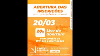 Live de Lançamento das Inscrições do Congresso da Aviação Agrícola 2024 [upl. by Airrehs]