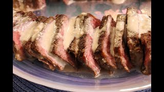 New York Strip Steak With Gorgonzola Cream Sauce [upl. by Sewel]