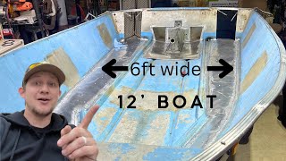 Making 12ft Jon boat EXTRA wide [upl. by Retsel]