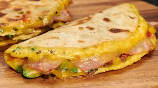 The perfect wrap sandwich with ham and avocado Easy breakfast lunch or dinner in 5 minutes [upl. by Genny]