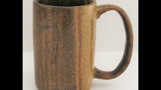 Woodturners Journal Coffee Mug Turned from Black Walnut [upl. by Ecurb]