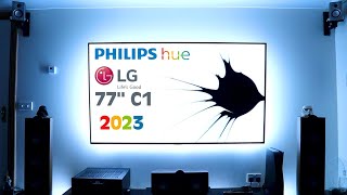 Philips Hue 2023 LG C1 77quot OLED Setup [upl. by Kirst]