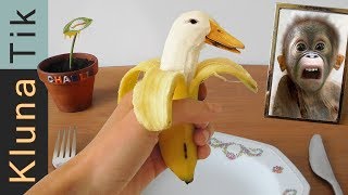 Eating a GENETICALLY MODIFIED GMO BANANA Kluna Tik Dinner 79  ASMR eating sounds no talk [upl. by Phillida749]